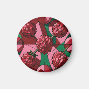 Geometrisches Litschi-Muster Magnet