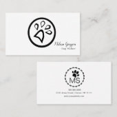 Geometrisches Logo für die Fußpfoten Visitenkarte (Vorne/Hinten)