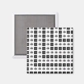 Geometrisches Logo-Musterdesign 2 Magnet (Vorderseite/Rückseite)