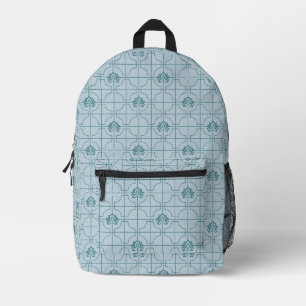 Geometrisches Lotus Grid-Muster - Der weiße Lotus Bedruckter Rucksack