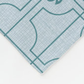 Geometrisches Lotus Grid-Muster - Der weiße Lotus Fleecedecke (Ecke)