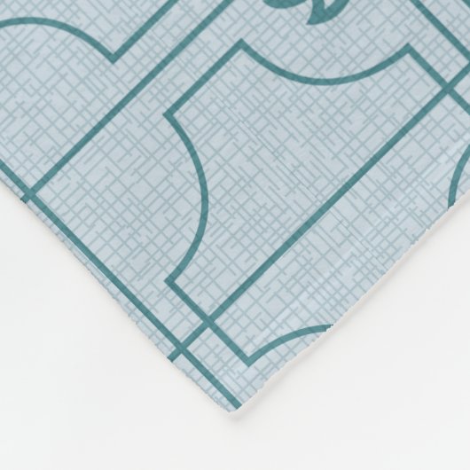 Geometrisches Lotus Grid-Muster - Der weiße Lotus Fleecedecke (Ecke)