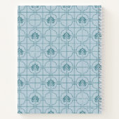 Geometrisches Lotus Grid-Muster - Der weiße Lotus Notizblock (Rückseite)