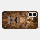 Geometrisches Löwenportrait Case-Mate iPhone Hülle (Rückseite (Horizontal))