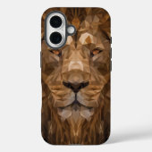 Geometrisches Löwenportrait Case-Mate iPhone Hülle (Rückseite)