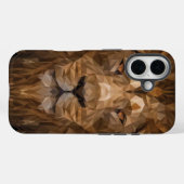 Geometrisches Löwenportrait Case-Mate iPhone Hülle (Rückseite (Horizontal))