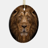 Geometrisches Löwenportrait Keramik Ornament (Rechts)