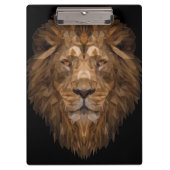 Geometrisches Löwenportrait Klemmbrett (Vorderseite)
