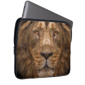 Geometrisches Löwenportrait Laptopschutzhülle (Vorne Rechts)