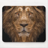 Geometrisches Löwenportrait Mousepad (Vorne)