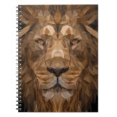 Geometrisches Löwenportrait Notizblock (Vorderseite)