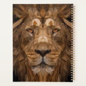 Geometrisches Löwenportrait Planer (Rückseite)