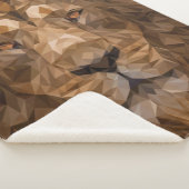 Geometrisches Löwenportrait Sherpadecke (3/4)