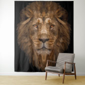 Geometrisches Löwenportrait Wandteppich (Beispiel)