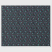 Geometrisches luxuriöses 3D-Muster Geschenkpapier (Flach)