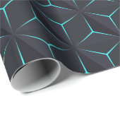 Geometrisches luxuriöses 3D-Muster Geschenkpapier (Rolleneckpunkt)