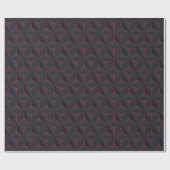 Geometrisches luxuriöses 3D-Muster Geschenkpapier (Flach)