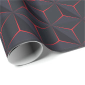 Geometrisches luxuriöses 3D-Muster Geschenkpapier (Rolleneckpunkt)