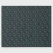 Geometrisches luxuriöses 3D-Muster Geschenkpapier (Flach)