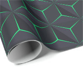 Geometrisches luxuriöses 3D-Muster Geschenkpapier (Rolleneckpunkt)