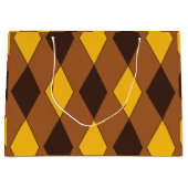 Geometrisches Luxus-Diamantmuster Große Geschenktüte (Vorderseite)