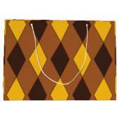 Geometrisches Luxus-Diamantmuster Große Geschenktüte (Rückseite)