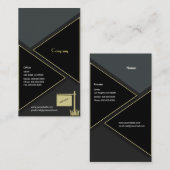 Geometrisches Luxus Visitenkarte (Vorne/Hinten)