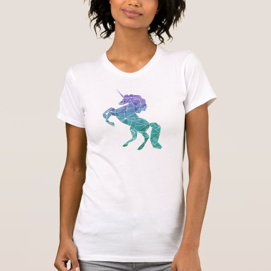 Geometrisches magisches Einhorn T-Shirt (Vorderseite)