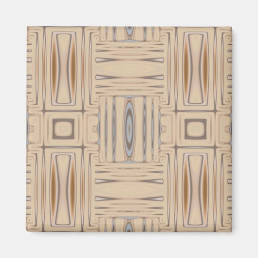 Geometrisches Magnet am Strand Beige (Vorne)
