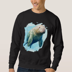 Geometrisches Manatee Lover Polygon Dugong Oceanol Sweatshirt