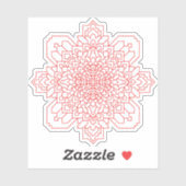 Geometrisches Mandala #11 Aufkleber (Blatt)