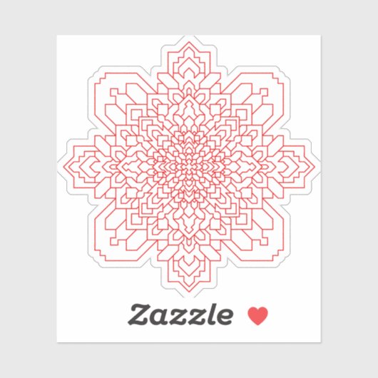 Geometrisches Mandala #11 Aufkleber (Blatt)