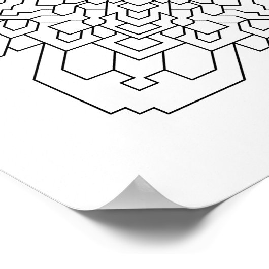 Geometrisches Mandala #11 Poster (Ecke)