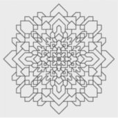 Geometrisches Mandala #12 Aufkleber (Vorderseite)