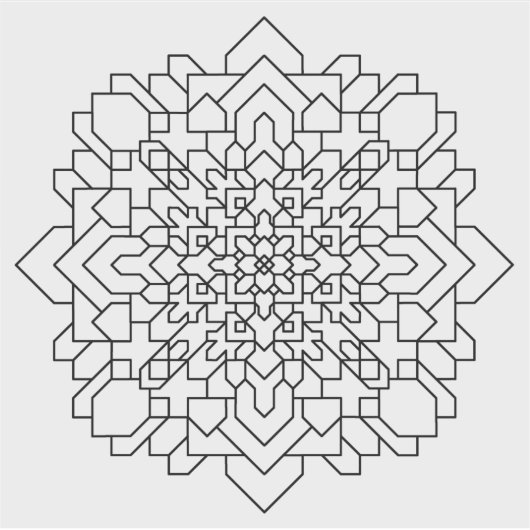 Geometrisches Mandala #12 Aufkleber (Vorderseite)