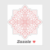 Geometrisches Mandala #13 Aufkleber (Blatt)