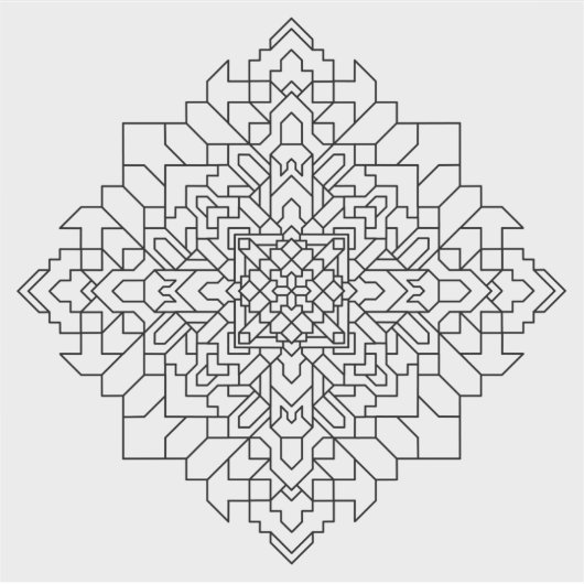 Geometrisches Mandala #14 Aufkleber (Vorderseite)