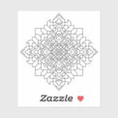 Geometrisches Mandala #14 Aufkleber (Blatt)