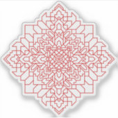 Geometrisches Mandala #14 Aufkleber (Vorderseite)