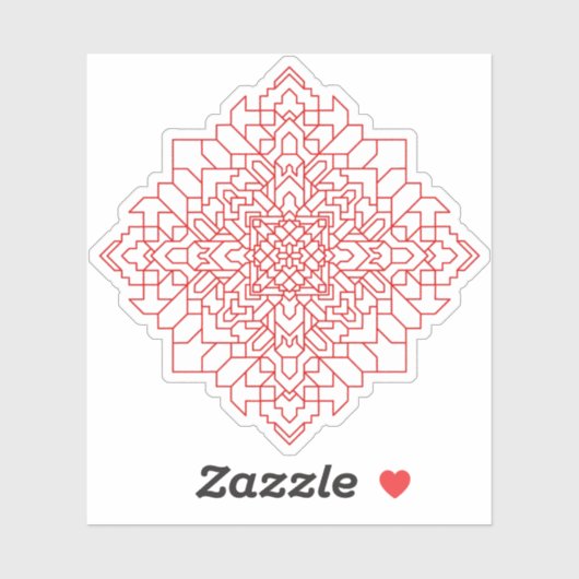 Geometrisches Mandala #14 Aufkleber (Blatt)