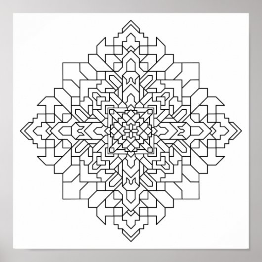 Geometrisches Mandala #14 Poster (Vorne)