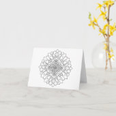 Geometrisches Mandala #15 Karte (Gelbe Blume)