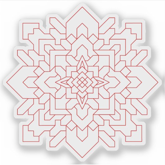Geometrisches Mandala #1 Aufkleber (Vorderseite)