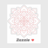 Geometrisches Mandala #1 Aufkleber (Blatt)