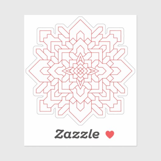 Geometrisches Mandala #1 Aufkleber (Blatt)