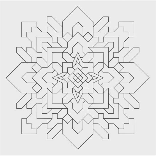Geometrisches Mandala #1 Clear Aufkleber (Vorderseite)