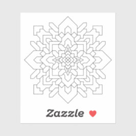 Geometrisches Mandala #1 Clear Aufkleber