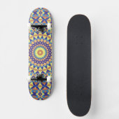 Geometrisches Mandala 2 Skateboard (Vorderseite)