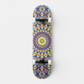 Geometrisches Mandala 2 Skateboard (Vorderseite)