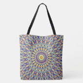 Geometrisches Mandala 2 Tasche (Rückseite)